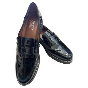 Franco Sarto Shiny Black Loafers